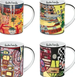 4 Becher »Magic Mugs 2021« im Set nach Hundertwasser