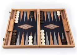 Backgammon, Schwarzeiche mit Walnussintarsien