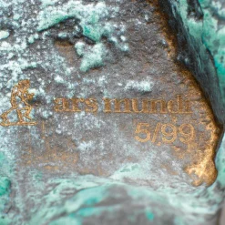 Christoph Fischer: ​ Skulptur »Der Gedanke« (2023), Version Bronze grün ​