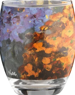 Drei Teelichtgläser »Blumen«, nach Emil Nolde