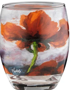 Drei Teelichtgläser »Blumen«, nach Emil Nolde