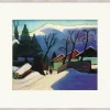 Gabriele Münter: Bild »Drei Häuser im Schnee« (1933), gerahmt