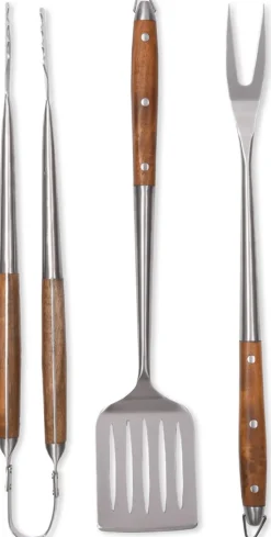 Grillbesteck (3er Set) aus Akazienholz