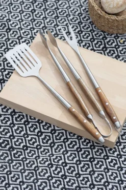 Grillbesteck (3er Set) aus Akazienholz