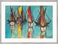 Heino Breilmann: Bild »Boote vor Anker«, gerahmt​