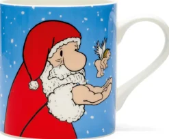 Loriot: 2 Becher mit Künstlermotiven »Weihnachtsmops« & »Weihnachtsmann« im Set