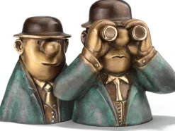 Loriot: Skulptur »Herren auf der Rennbahn«, Version in Bronze