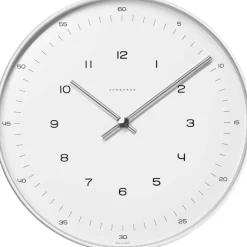 »Max Bill« Funk-Wanduhr mit Zahlen-Zifferblatt von Junghans