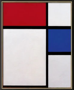Piet Mondrian: Bild »Komposition No. II, mit Rot und Blau« (1929), gerahmt