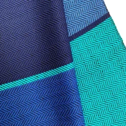 Seidenschal in Blau und Türkis